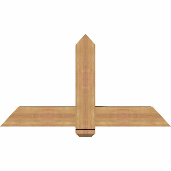 Ekena Millwork Eugene Smooth Timber Gable Bracket, Western Red Cedar, 48"W x 26"H x 5 1/2"D x 5 1/2"F, 13/12 Pitch GBW048X26X0606EUG00SWR - main